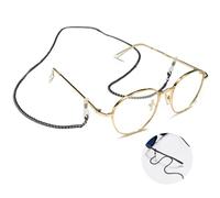 Sfoni Glasses Chain for Women Men - Sunglasses String Face Mask Holder Lanyard Curb Chain Necklace, Anti-lost Strap for Glasses Retainer, Black
