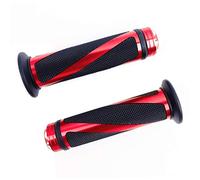 SFONIA 2pcs Motorcycle Handle Grips Handlebars Aluminum Handlebar Grips 22MM 7/8" Anti-slip Rubber Universal for Motorbike Scooter Quad Cruiser Off Road