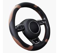 SFONIA Car Steering Wheel Cover Steering Wheel Protector Microfiber Leather Universal 37-38cm / 15" Anti-slip Breathable Durable (Brown)