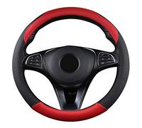 SFONIA Car Steering Wheel Cover Steering Wheel Protector PU Leather Universal 38cm / 15" Anti-slip Breathable Durable (Red)