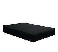 Sfoothome Black Fitted Sheet, 14 Inch Pocket Deep, Microfiber Sheets, Queen Size
