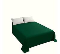 Sfoothome Blackish Green Flat Sheet, Ultra Soft and Comfortable Microfiber Top Sheet King Size