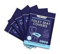 SFOPORD Disposable Toilet Seat Covers (6 Pack of 120), Flushable Paper Travel Toilet Seat Cover，Travel Toilet Seat Covers Comes in a Zip Lock Bag - Suitable for All Type of Seats