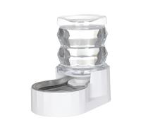 Sfozstra Automatic Gravity Dispenser for Cats: 4L Stainless Steel Water Bowl Feeder - Great for Family Homes and Outdoor Activities (White, 4L)