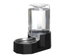 Sfozstra Dog Water Bowl Dispenser: 6L Large Black Gravity Stainless Steel Bowl - Without Filter - Pet Feeder for Pets Indoor/Outdoor Use by Owners