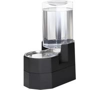 Sfozstra Large Dog Water Dispenser: 7L Raised Gravity Gray Automatic Stainless Steel Waterer - 100% BPA Free - Pet Feeder for Senior Dogs with Joint Pain in Bedroom Garden