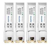 SFP RJ45 Copper Module, 10/100/1000BASE-T Gigabit SFP to RJ45 Mini-GBIC Transceiver for Cisco GLC-T(10/100/1000)/SFP-GE-T(10/100/1000), MikroTik, Supermicro Reach 100m - 4Pack