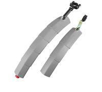 SFQEVHRZ Bicycle mudguard， 2PCS Mountain Bike Cycling Front Rear Mudguard Set Foldable Bicycle Bike Fender Taillight(Grijs)