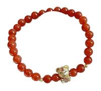 SFQEVHRZ Bracelet， Wealth Bracelet Authentic Tiger Pendant Crystal Reiki Amulet Lucky Ward Off Evil(Blessing Character)