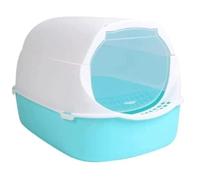SFQEVHRZ Cat litter tray， Full Closed Plastic Cat Litter Box With Scoop No Smell Kitty Potty Easy To Clean For All Cats Odor Control(Grün)