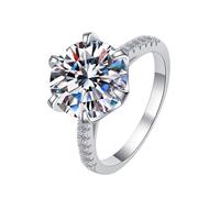 SFQEVHRZ Diamond ring， 5ct Moissanite Diamond Rings for Women D Color VVS1 Engagement Classic(Wit,6)