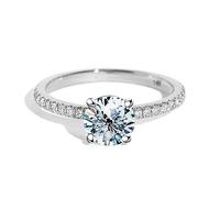 SFQEVHRZ Diamond ring， Moissanite Engagement Rings for Women 1ct D Color VVS1 Diamond(Wit,7.5)