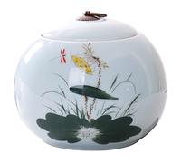 SFQEVHRZ Pet urn， Handcrafted Cremation Urn for Ashes Adults, Ceramics with Hand-Painted Landscape Pattern(Chrysanthemum)