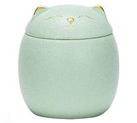 SFQEVHRZ Pet urn， Pet Cremation Memorial Urn - Mini Ceramic for Cat Dogs Ashes Funeral Keepsake(Grün)