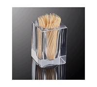 SFQEVHRZ Toothpick Holder Transparent Glass Toothpick Dispenser Storage Box