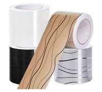 SFQEVHRZ Wallpaper Borders， Self Adhesive Wallpaper Border, PVC Wall Panels Peel off and Stick Ceiling Border Door Frame Waist Line Interior Decoration(Gold Wave,8cm(W) X5m(L))