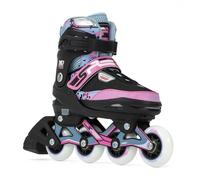 SFR Pixel Inline Skates with 4-Size Adjustable Sizing, Buckle and Hook and Loop Closure, Comfortable Soft Liner and High Cuff for Stability, for Children and Adults of All Abilities, Unisex