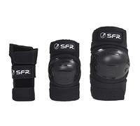 SFR Skates SFR Youth Ramp Triple Pad Set Colour Black,Youth Unisex, AC600, Black (Black), L