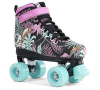 SFR Vision canvas rollerskates, disco rollers, children's, floral, 34