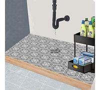 SFSGQZTZ Under The Sink Mat, 24 X 36 in, Durable & Waterproof Premium Mats to Protect Kitchen & Bathroom Cabinets, Absorbent & Easy to Clean Shelf Liner, Grey