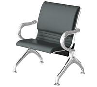 SFSLBFB Reception Chairs for Waiting Room, Airport Lobby Bench with Backrests and Armrests, PU Leather Seating