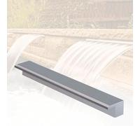 SFSLBFB Stainless Steel Waterfall Blade Kit - 40cm Pool Fountain Spillway for Indoor/Outdoor Water Feature, Decorative Waterfall Connector (Silver)