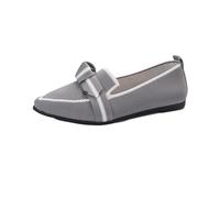 SFSSWSRYDF Women Lightweight Dressy Shoes Slip On Knitted Flat Shoes Pointed Toe Ballet Flats,Gray,7 UK