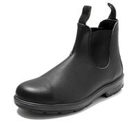 SFSSWSRYDF Women Men's Made Nubuck Leather Chelsea Boots Slip On Country Ankle Boots Waterproof Desert Boot,Black,5.5 UK