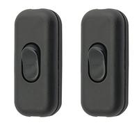 SFTlite 2Packs Torpedo Switch, 2 or 3 Core Double Pole Switching Accept Round or Flat Wire 250V Inline SwitchBulb for Desk Lamp/Light/Bulb/Small Appliance Switch