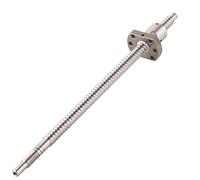 SFU1204 300mm Rolled Ballscrew with Ballnut, Anti - Backlash Linear Motion System, Rolled Ball Screw Assembly for CNC Machines, 12mm Diameter, 4mm Pitch, Silver