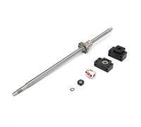 SFU1605 Ball Screw Set with BK BF12 Supporting Seat and 6.35x10mm Coupling, Stainless Steel 500mm Ballscrew Kit for CNC Machines with High Precision and Wear Resistance