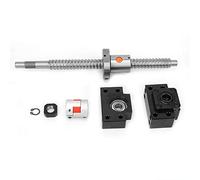 SFU1605 Stainless Steel Ball Screw 250mm with Nut, BK/BF12 Support and 6.35x10mm Coupling, High Precision Ball Screw Set for CNC Machines and Linear Motion Systems
