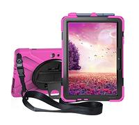 Sfulatdc Compatible with Surface Go Case,Shockproof Heavy Duty Rugged Full Body Cover with Strap and Kickstand for Microsoft Surface Go 4/3/2/1 Pink