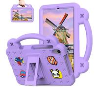 Sfulatdc Kids Case for Lenovo M8 8 inch, Adjustable Kickstand and Handle Grip Shockproof Cute Cover Compatible with Onn 8 inch Gen 4 2024, TCL Tab 8 LE Purple