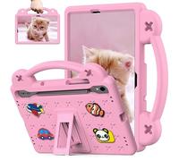 Sfulatdc Kids Tablet Case for Samsung tab S9 FE/S8/S7, Built-in Kickstand and Handle Shockproof Cute Cover Compatible with Galaxy S9 11 inch (SM-X710/X716B/X718U) Pink
