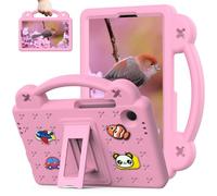 Sfulatdc Kids Tablet Case with Built-in Kickstand and Handle Lightweight Shockproof Cute Cover Compatible with Samsung Galaxy Tab A9 8.7 Inch Pink
