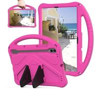 Sfulatdc Kids Tablet Case with Handle and Kickstand Lightweight Shockproof Cover Compatible with Samsung Galaxy Tab S10 FE S10 Lite S9 S8 S7 11 inch Rose