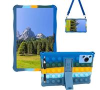 Sfulatdc Silicone Case for Universal 10 inch tablet,Adjustable Stand/Shoulder Strap Compatible with BYYBUO/Okaysea/Apolosign/Moderness 10.1"Deepblue