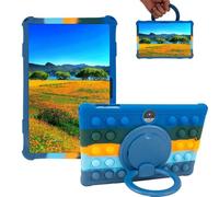 Sfulatdc Silicone Tablet Case 360 Rotating Stand/Handle and Shoulder Strap Stylus Pen Soft Cover Compatible with COLORROOM C5,TUOHAITIME C5,JIKOCXN C5,WXUNJA C5 11inch Deepblue
