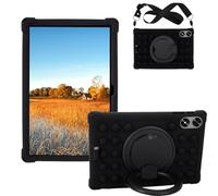 Sfulatdc Silicone Tablet Case 360 Rotating Stand/Handle and Shoulder Strap Stylus Pen Soft Cover Compatible with Frameflow P10_A,SHARECLOUD P10_T/P10C 10.1 inch Black