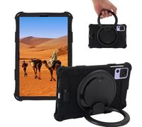 Sfulatdc Silicone Tablet Case for DOOGEE T20 Mini,360 Rotating Kickstand Handle/Shoulder Strap Cute Cover Compatible with ALLDOCUBE iPlay 60 Mini Pro 8.4 Inch Black