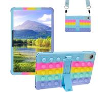 Sfulatdc Silicone Tablet Case for DOOGEE T20 Ultra/T40 Pro,Built-in Adjustable Stand and Shoulder Strap Stylus Pen Compatible with Headwolf HPad6 Pro 12 inch Multicolor lightblue