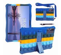 Sfulatdc Silicone Tablet Case with Stand/Shoulder Strap/Stylus Pen Compatible with Blackview Tab 90 WiFi,DOOGEE U11 / U11 Pro / T30S / T30SE,TABWEE T90/W90 11" Deepblue