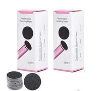 Sfunpu 120pcs Foot File Replacement Pads Sandpaper Discs for Electric Hard Skin Callus Remover, Coarse 80 Grit+Fine180 Grit