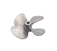 SFUO 1PC Right Left Hand 5mm 4-Blades 60mm Metal Propeller Prop Fit For RC Boat Bait Tug Marine ROV Marine Curise Wood Boat For RCBoat Propellers (Color : D60mm Left Hand)