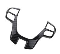 SFUO Carbon Fiber Car Steering Wheel Cover Trim Frame Decorator Sticker Car Accessories Fit For Ford Ranger Everest Endeavour 2015-2021 Auto Steering Refit Interior Moulding Stickers