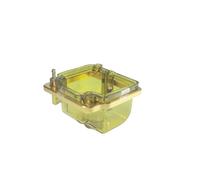 SFWWPFSKK Universal Motorcycle Carburetor Bottom Transparent Float Bowl Under Cover Bowl Compatible with Pwk Ksr Oko Carburetor 21-34mm Off-Road(Silver color)
