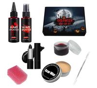 SFX Makeup Kit | Halloween Cosmetics Collection Set,SFX Cosplay And Movie Cosmetics Collection Set, Halloween Scary Face Painting Kit Safe For Beginners
