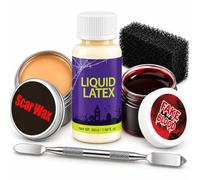 SFX Makeup Kit, Scar Wax, Liquid Latex & Fake Blood Gel, Halloween Cosplay | Non-toxic, Skin-friendly,5-Piece Special Effects Set for Scar, Wound, Zombie and Cosplay Makeup Looks