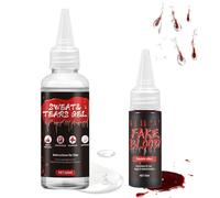 SFX Sweat & Tears Gel+Fake Blood for Face, Non-Irritating Fake Sweat Create a Glossy Blood and Tears Horror Makeup Effect, Specially Designed for Halloween, Stage and Movie Special Effects Makeup